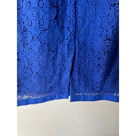 Ann Taylor Lace Sleeveless Fitted Sheath Dress Size 10 Beautiful Royal Blue - Picture 3 of 11